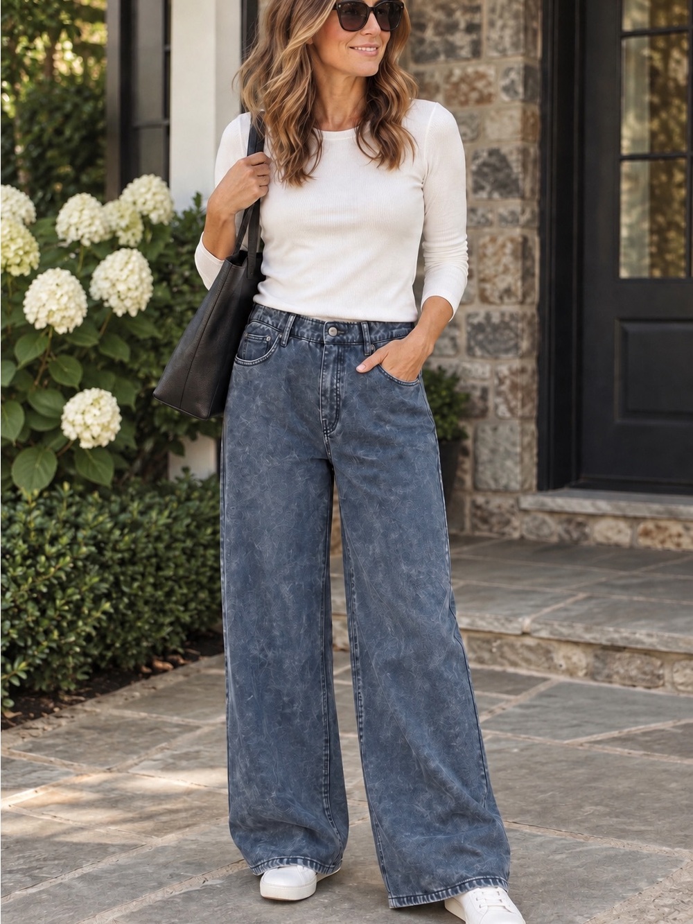 GAP Heavyweight Easy Baggy Sweatpants Jeans - Soft Cornflower Blue